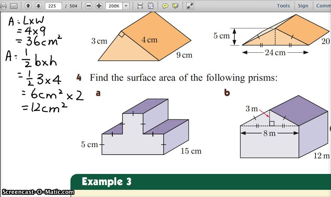 19.03.13 Mb1 Green Surface Area & Red Composite Area Shapes - Youtube