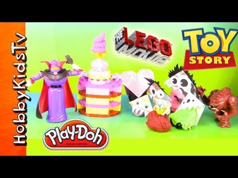 Toy Story Zurg PLAY-DOH Bad Guy PARTY! Surprise Toys! [Lego Movie
