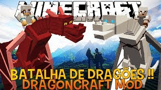 Batalha de Dragões Elementais !! - DragonCraft Mod