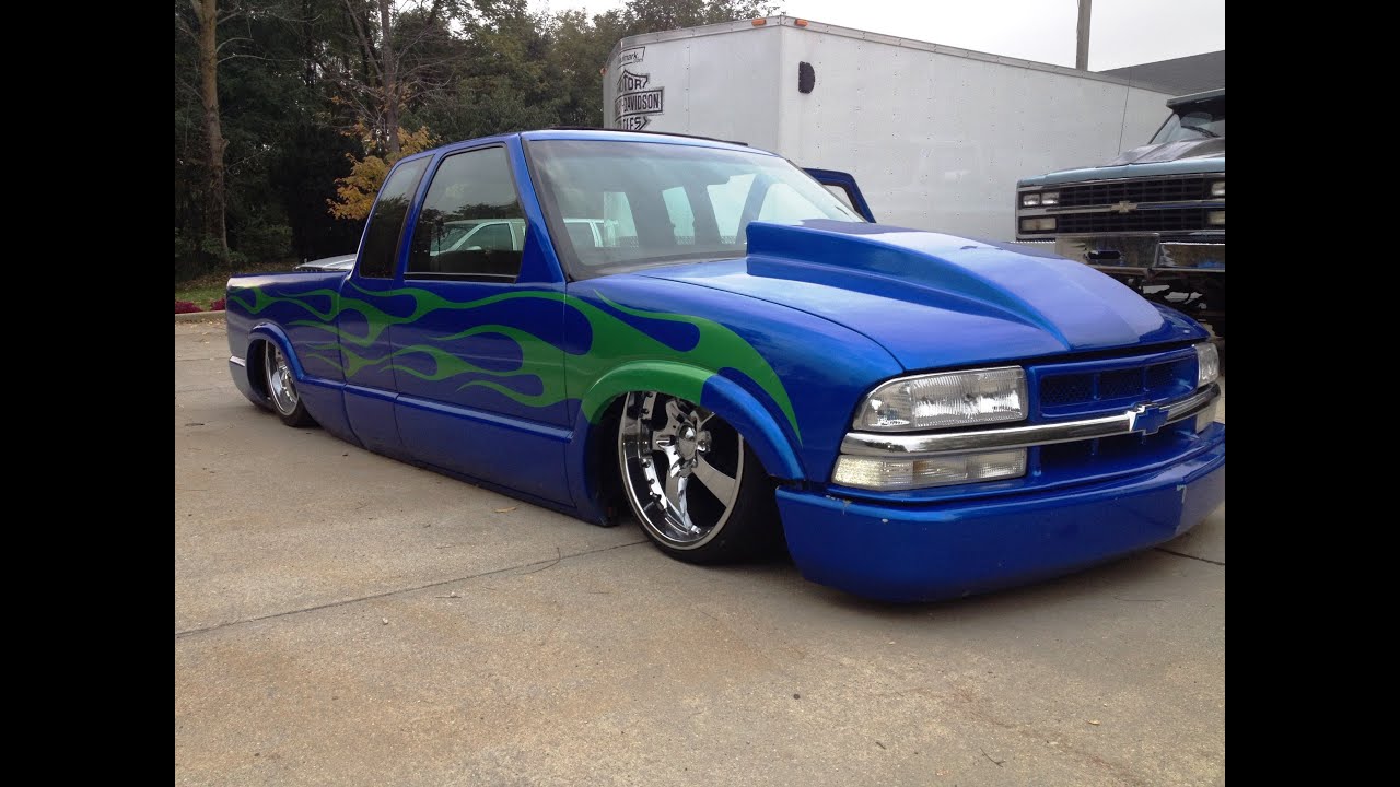 Retired 2000 Chevy s10 Show Truck body Dropped Slammed Lays Serious