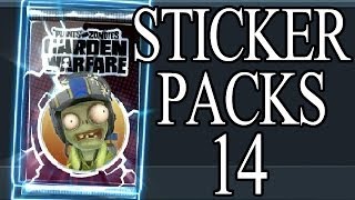 Neuer Zomboss Down Charakter ! Plants vs Zombies Garden Warfare Sticker Packs Opening Part 14