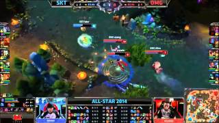 페이커 오리아나 미친 무빙 [All Star 2014 SKT T1 K Faker Orianna amazing dodge moving  SKT T1 vs OMG]