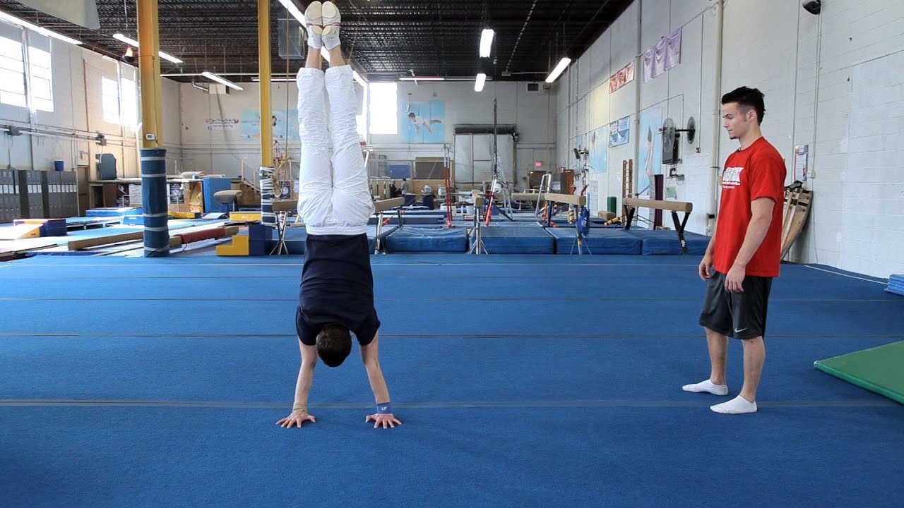 How to Do a Handstand Press | Gymnastics Lessons - YouTube