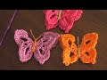 Mariposas en crochet / English subtitles: crochet butterfly - Tejiendo Perú