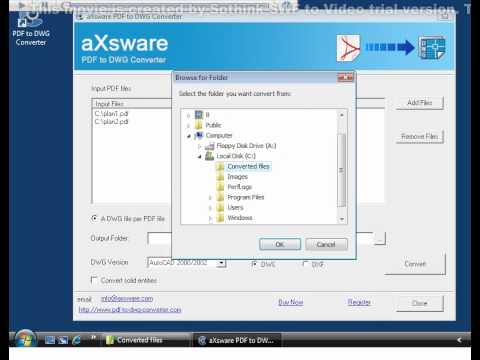 aXsware Batch pdf to dwg converter.avi - YouTube