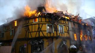 Feu de maison à Riquewihr