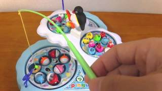 Anpanman Magnet, Pingu Finshing Game★ピング くるくるさかなつり でアンパンマン こむすびまん くっつくんです 磁石をゲット！