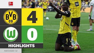 Guirassy On FIRE! | BORUSSIA DORTMUND — VFL WOLFSBURG | Highlights | Matchday 32 – Bundesliga 24/25