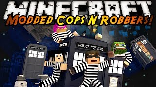 Minecraft Mini-Game : MODDED COPS N ROBBERS! DOCTOR WHO!