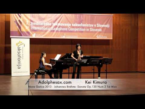 Kei Kimura - Nova Gorica 2013 - Johannes Brahms: Sonata Op 120 Num 2 1st Mov