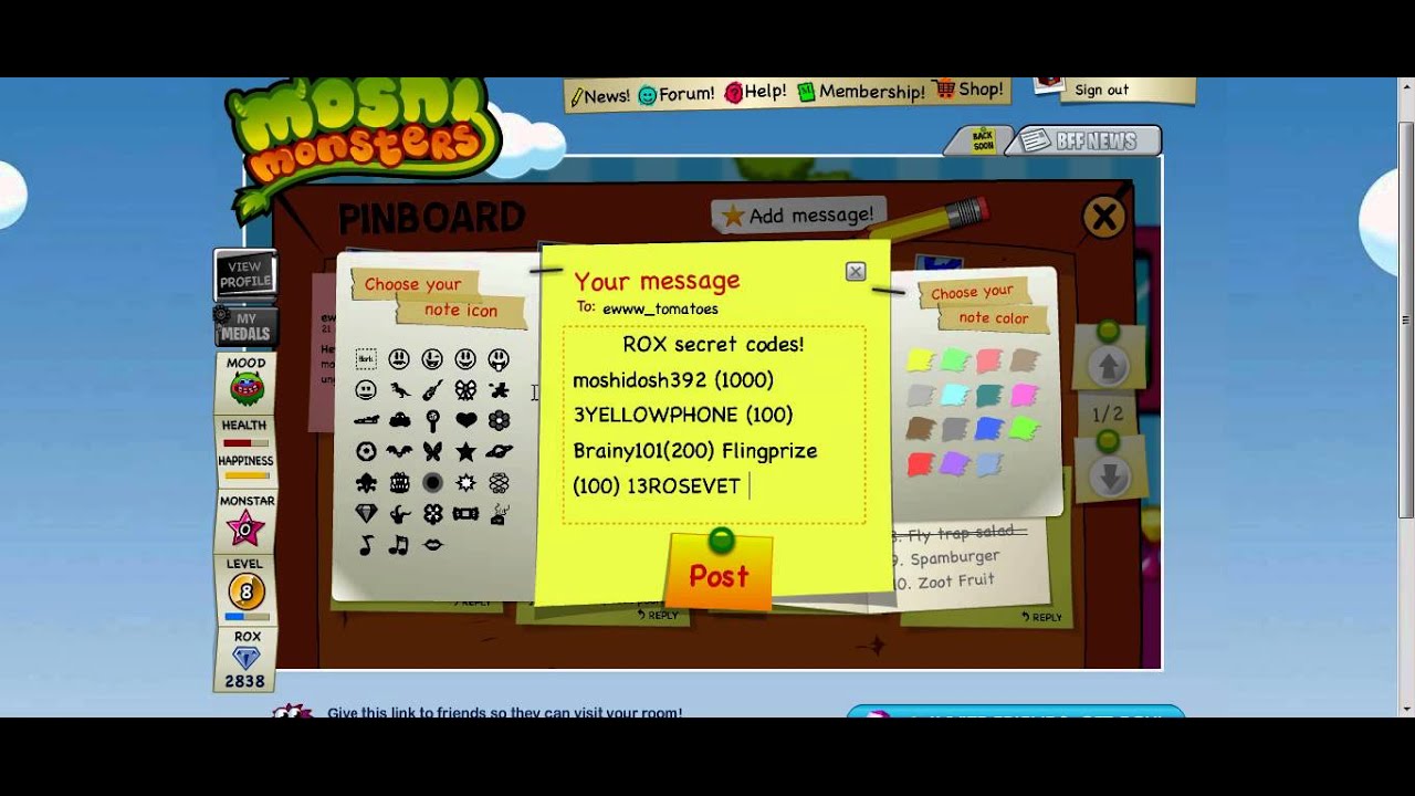 ROX CHEATS - Moshi monsters - YouTube