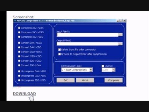 How to Convert ISO File to CSO File - YouTube