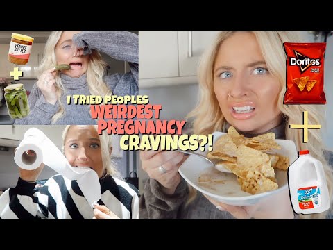 I ate people’s WEIRDEST pregnancy food cravings!!