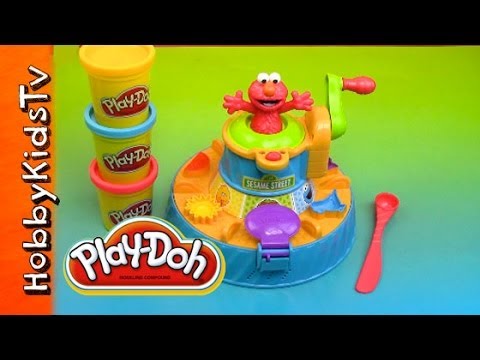 PLAY DOH Elmo Color Mixer - Box Opening, Review and Play - Sesame