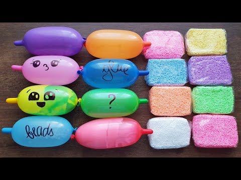 Making Slime with Funny Balloons and Foam Bricks
