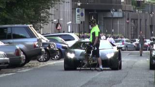 STUPID Cyclist annoys RAGING LAMBORGHINI AVENTADOR!!