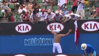 Janowicz rips his Jerzy off - 2014 Australian Open