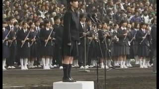 Japanese spirit. Japan's national anthem. High school girls sing. 【君が代/KIMIGAYO】