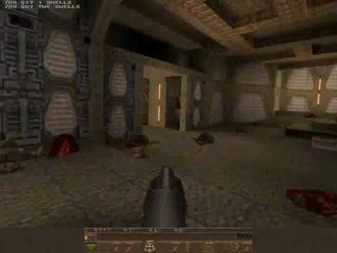 Quake 1 Untwinked Walkthrough - E1M1 (Slipgate Complex) - YouTube