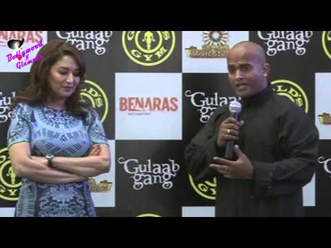 Madhuri Dixit promotion of the film 'Gulaab Gang' at Gold's Gym