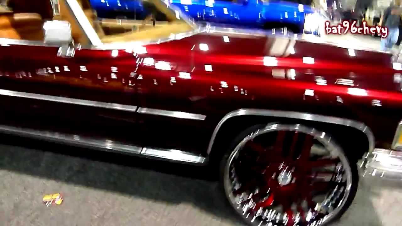 Candy Brandywine Cadillac Coupe De Ville on 26" Asantis: V103 Car Show