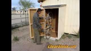 Video Compact Vertical Bike Storage Shed Plans Video