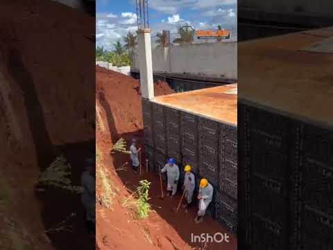 Impermeabilização de Muro de Arrimo com manta asfaltica 4 mm P