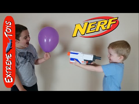 Fun win Nerf Guns and balloons!