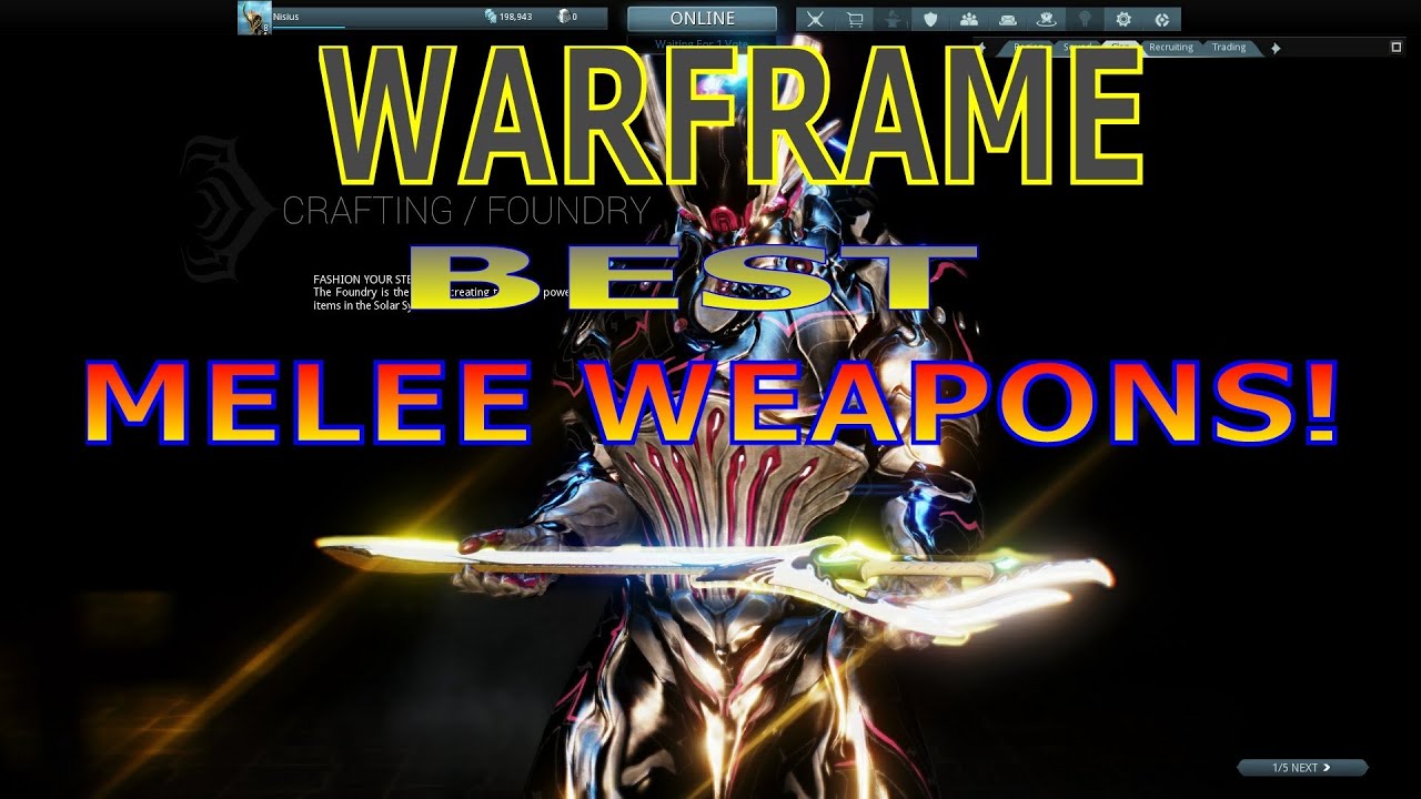 WARFRAME BEST MELEE WEAPONS? BEST MELEE PLAYERS? YouTube
