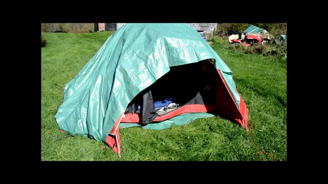 How to Winterize a summer tent to keep warmer in cold weather YouTube
