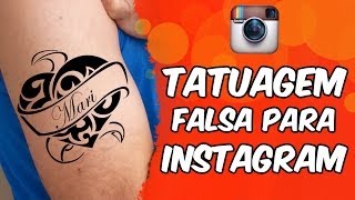 Tatuagem falsa para Instagram