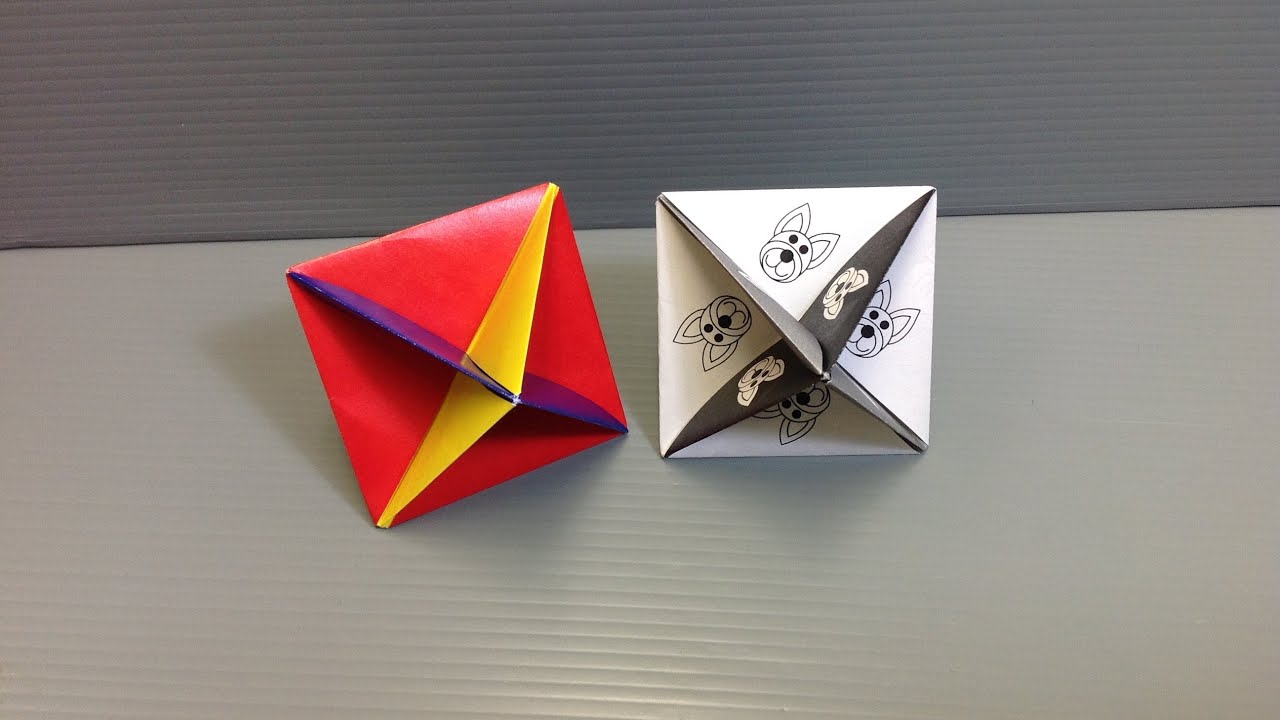 Print and Make Your Own Action Origami Spinning Top! - YouTube