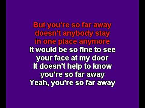 Carole King So Far Away Lyrics Youtube