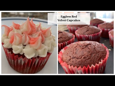 Eggless Red Velvet Cupcakes | How To Make Eggless Cupcakes |