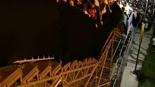 Raw: Wobbly Staircase at World Cup Venue