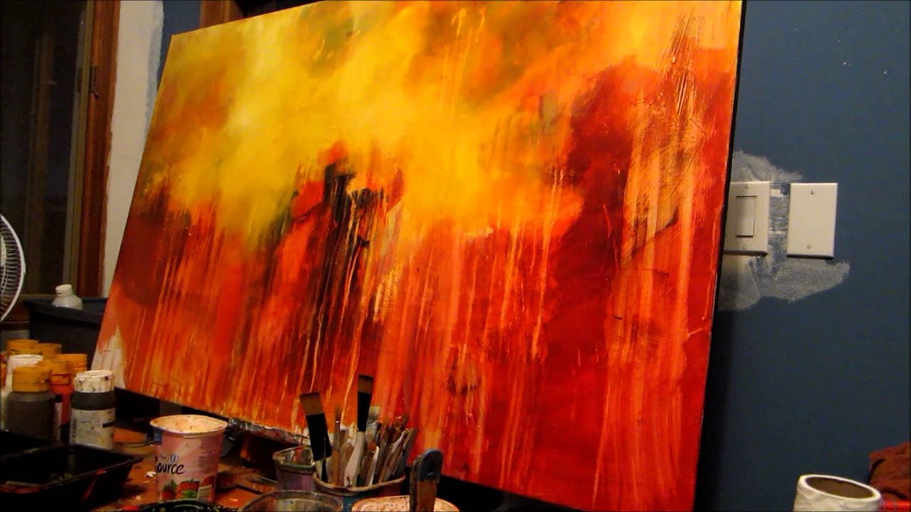 Abstract Painting: Acrylic Techniques www.francesrush.com - YouTube