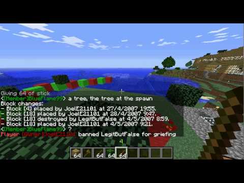 Minecraft: How to roll-back griefing - McMyAdmin & Log 0.8.2 - YouTube