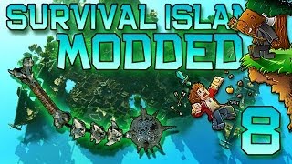 Minecraft: Modded Survival Island Let's Play w/Mitch! Ep. 8 - DIAMOND FLAIL!