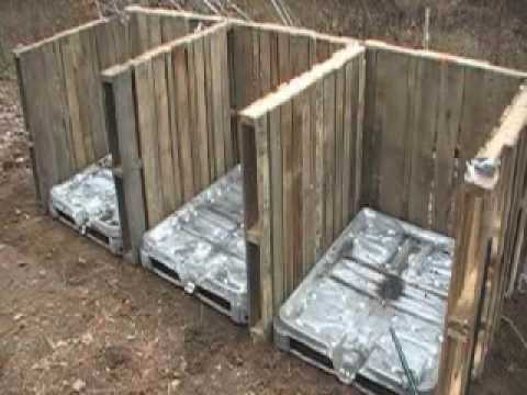 Compost bins made of pallets - How to - YouTube