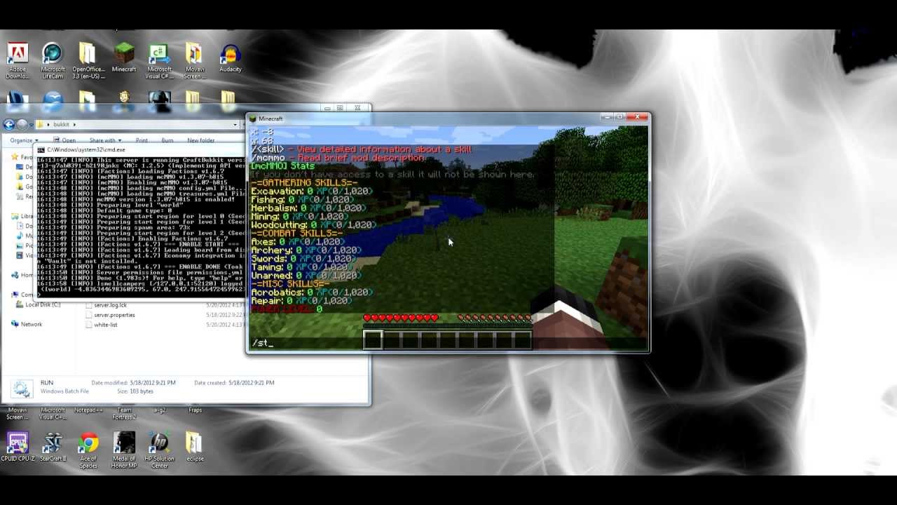 Minecraft Bukkit McMMO Plugin 1.2.5 - YouTube