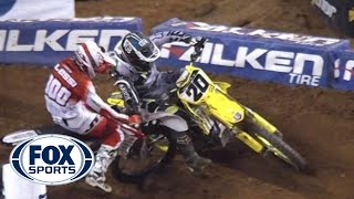 Mike Alessi Wrecks Broc Tickle - Atlanta Supercross 2014