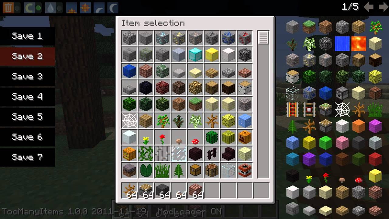 Minecraft: Too Many Items Mod for 1.0.0 - In-Game Inventory Editor ...