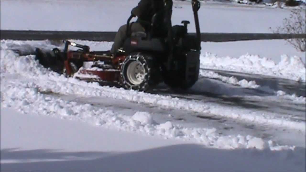 Zero Turn Snow plow YouTube