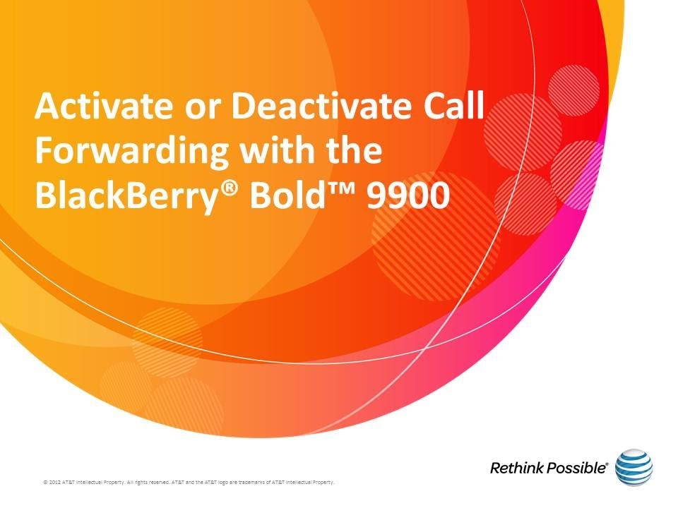 blackberry bold call forwarding option missing