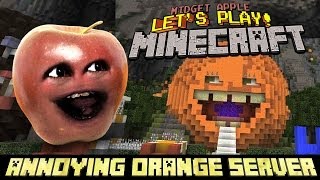 Midget Apple Let's Play Minecraft!!! (Annoying Orange Server!)