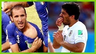 Suarez morde Chiellini: Italia - Uruguay finisce 0 a 1 morso