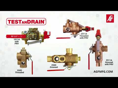 AGF TESTanDRAIN Valves for Fire Sprinkler Systems