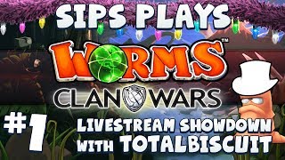 Worms Clan Wars Showdown - TotalBiscuit & Turps - Round 1!