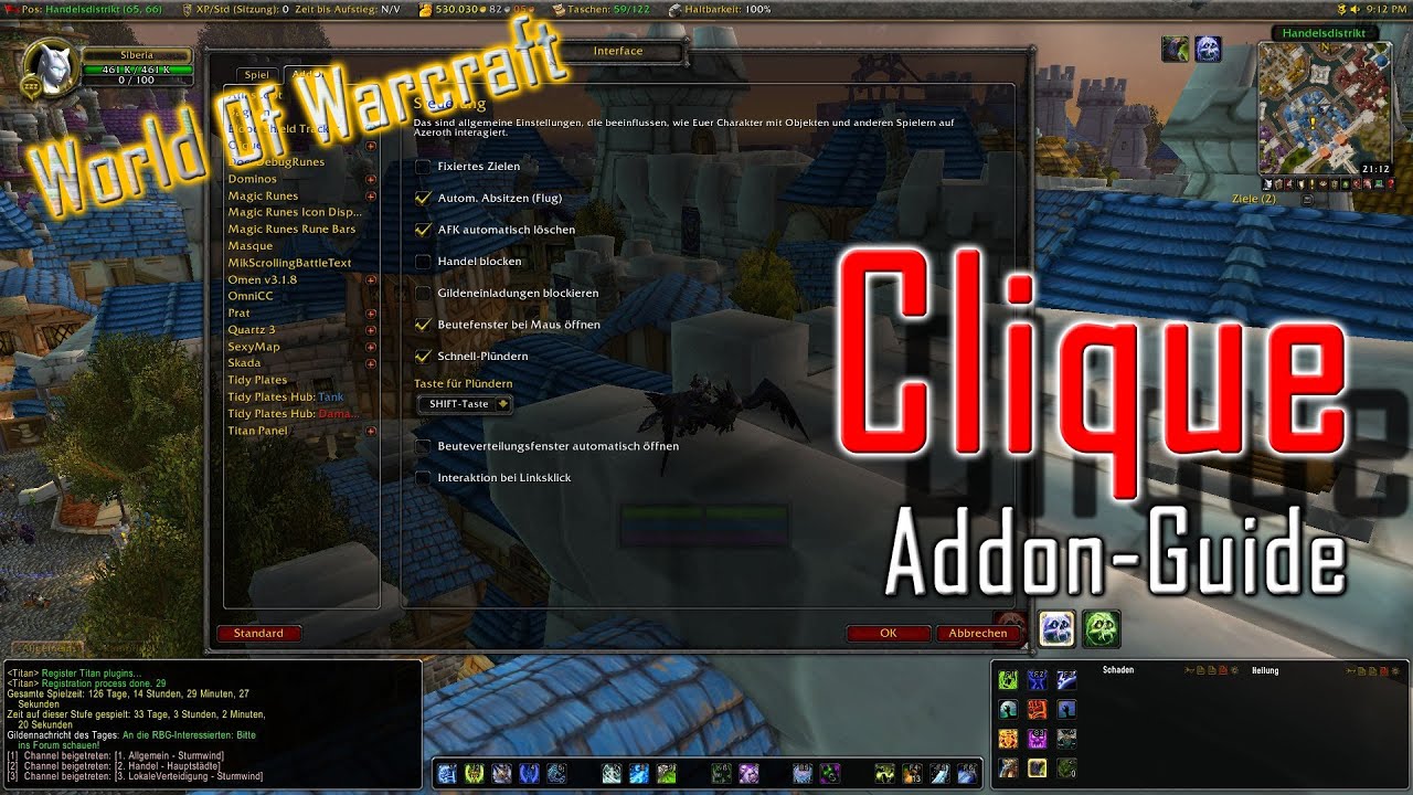 WoW Addon: Clique - YouTube