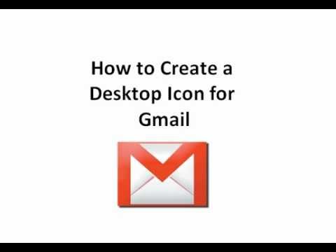 how to put an icon on desktop of my gmail shortcut